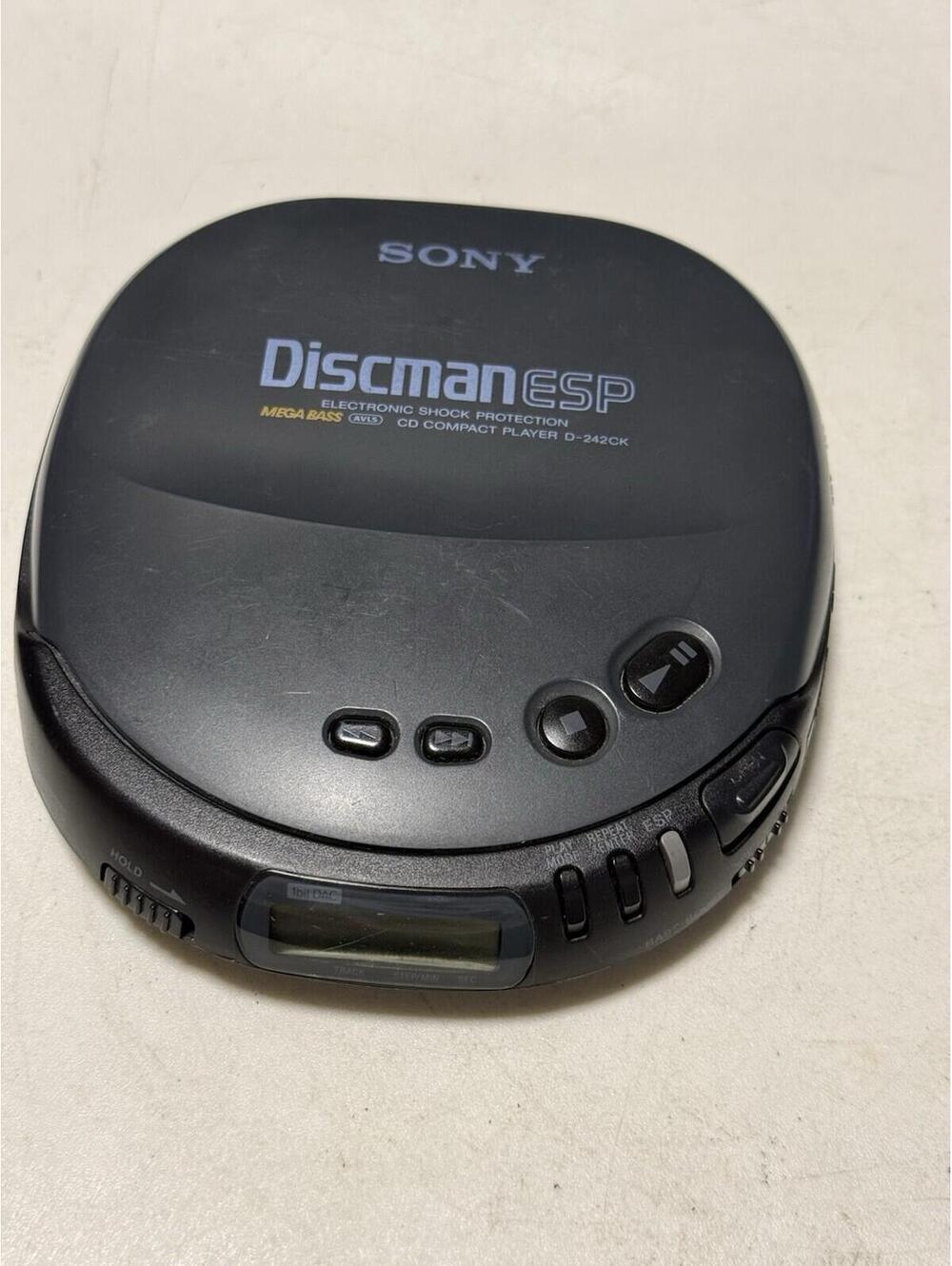 SONY Walkman Discman ESP D-242CK Portable CD Player Mega Bass Tested Works ,read